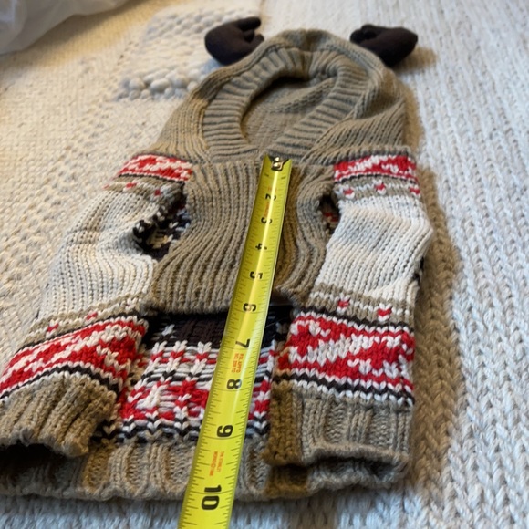 Dog Sweater with Antler Hood. S - Picture 6 of 9